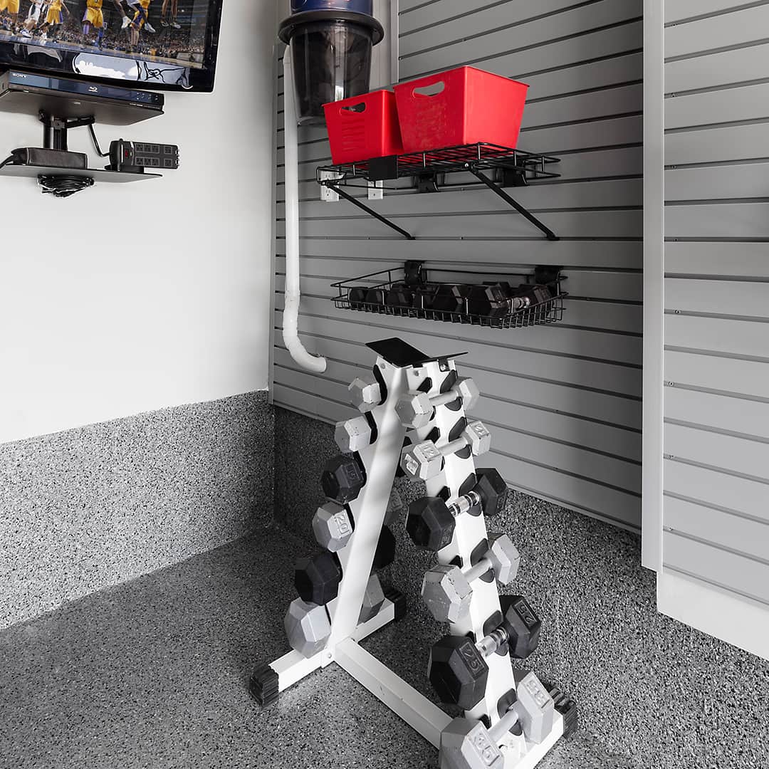 Garage gym organization cheap ideas