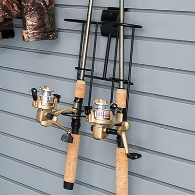 best way to hang fishing rods in garage