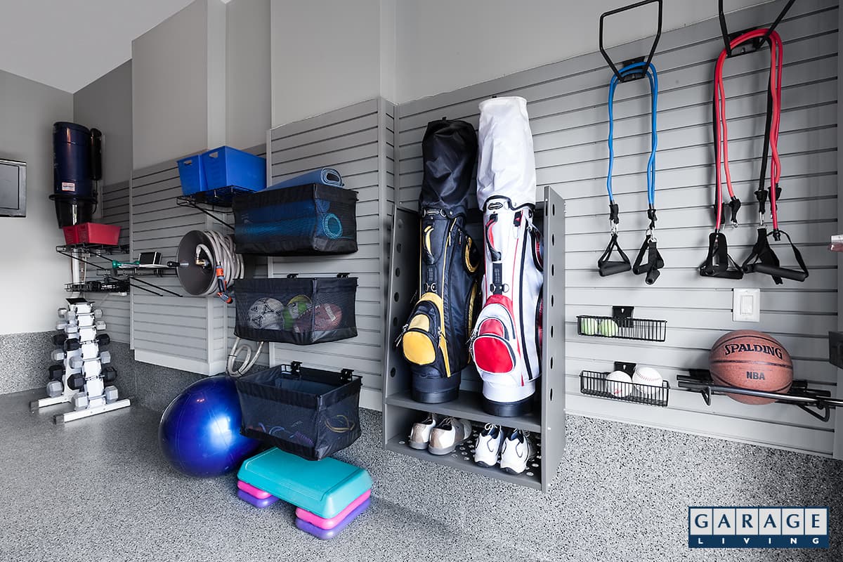 Fitness equipment best sale storage ideas