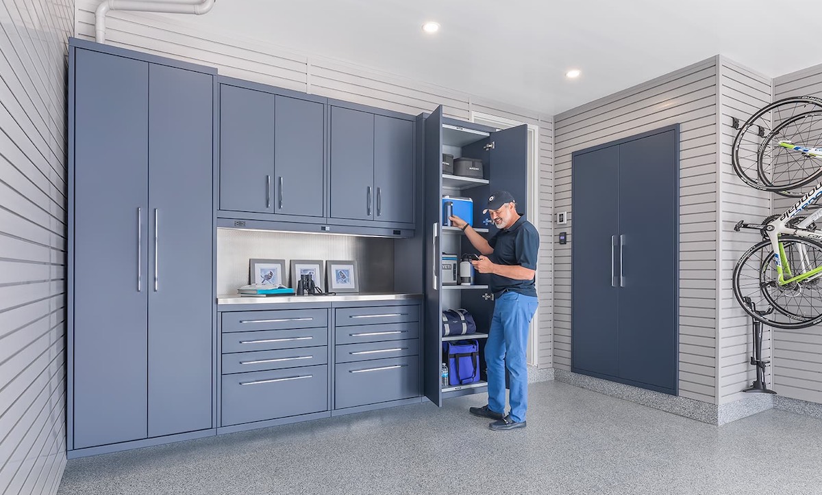 Custom metal deals garage cabinets