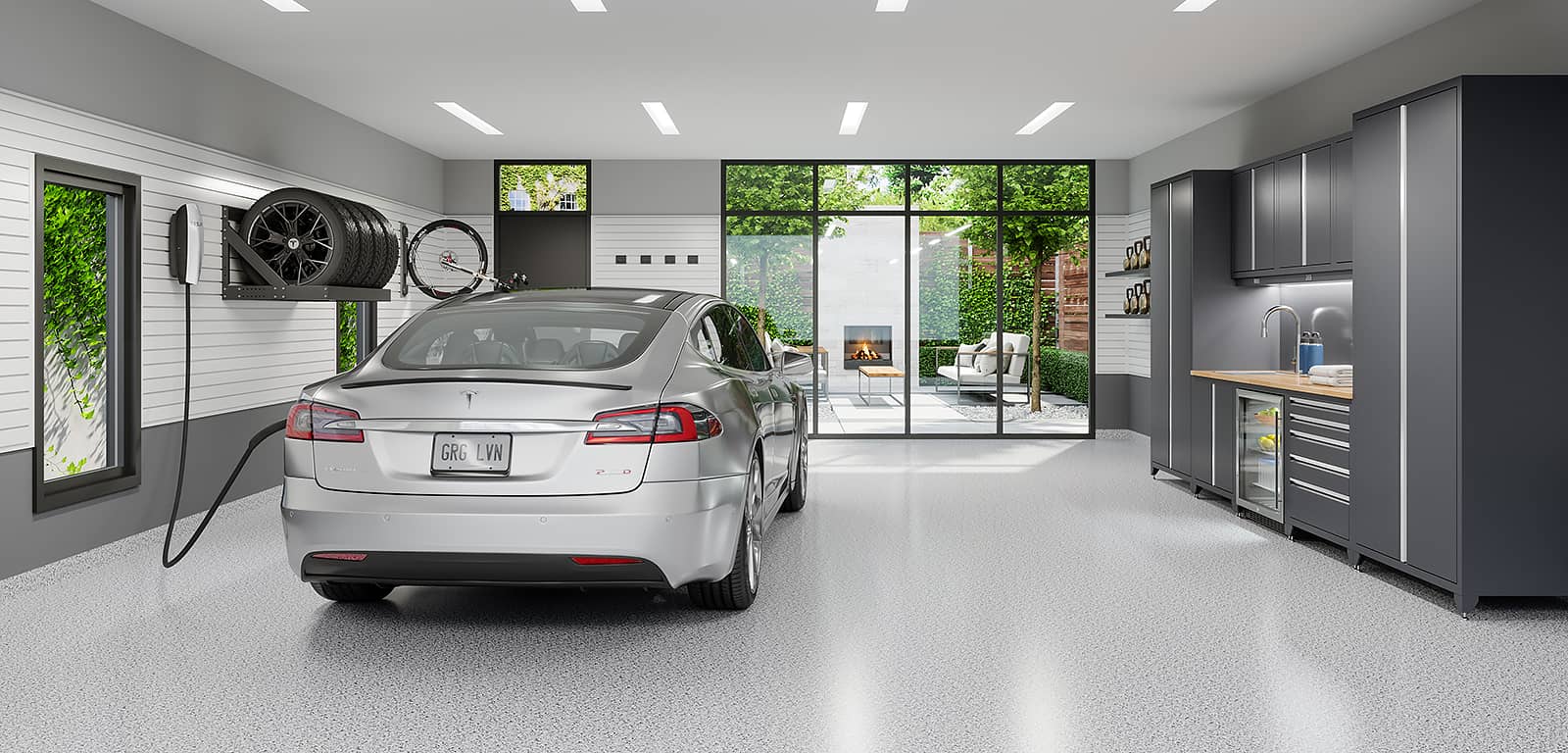 Modern Garage Interior Design   Minimalist Garage Example 