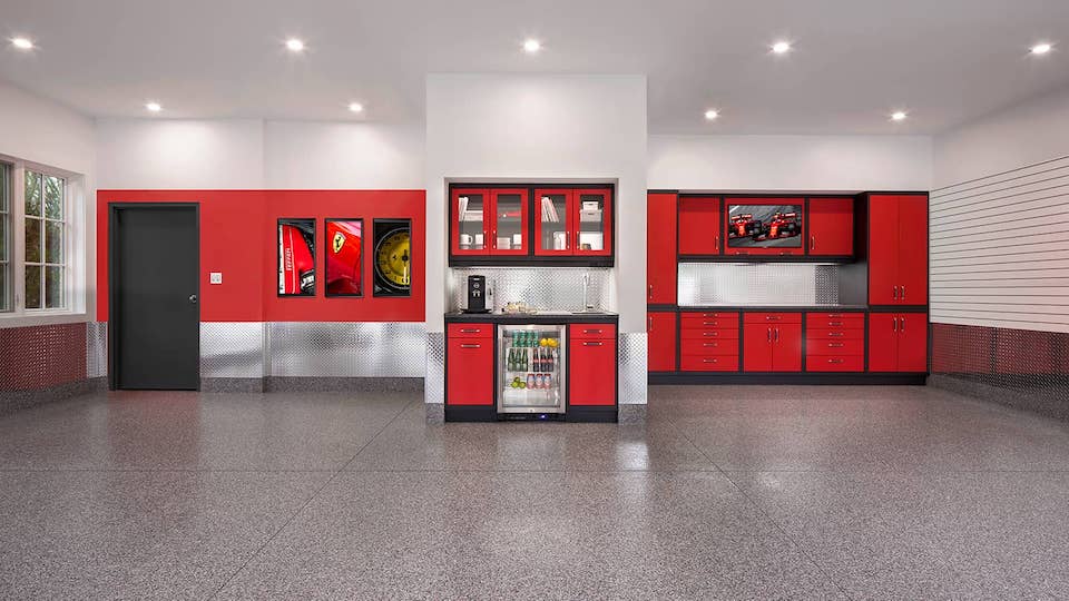 Garage interior on sale wall ideas