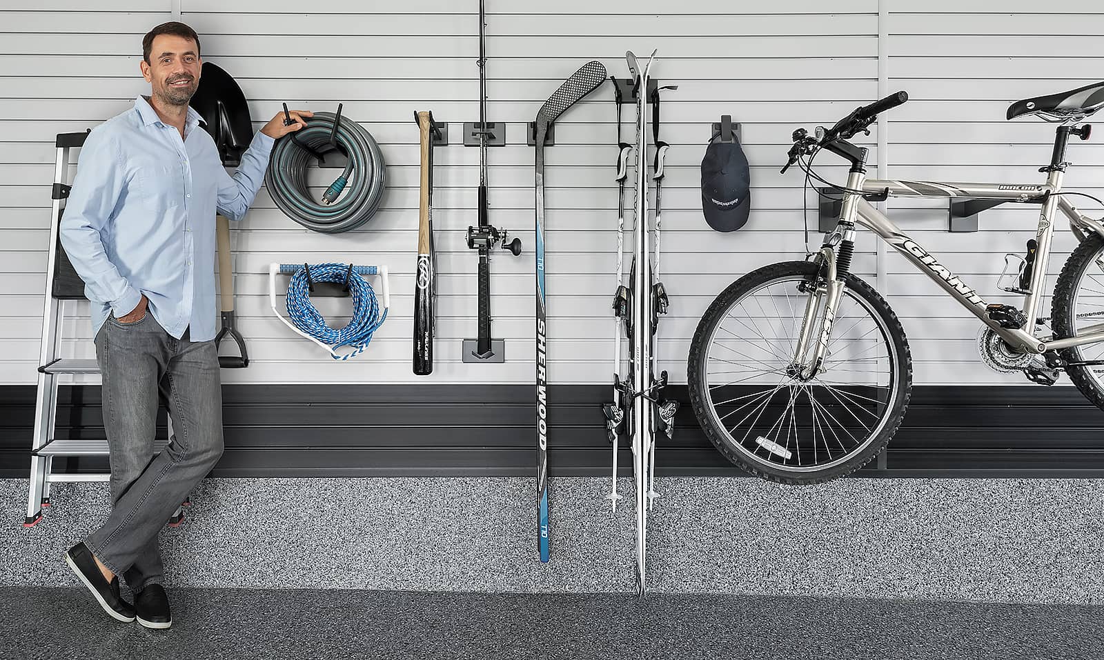 Slatwall bike shop hanger