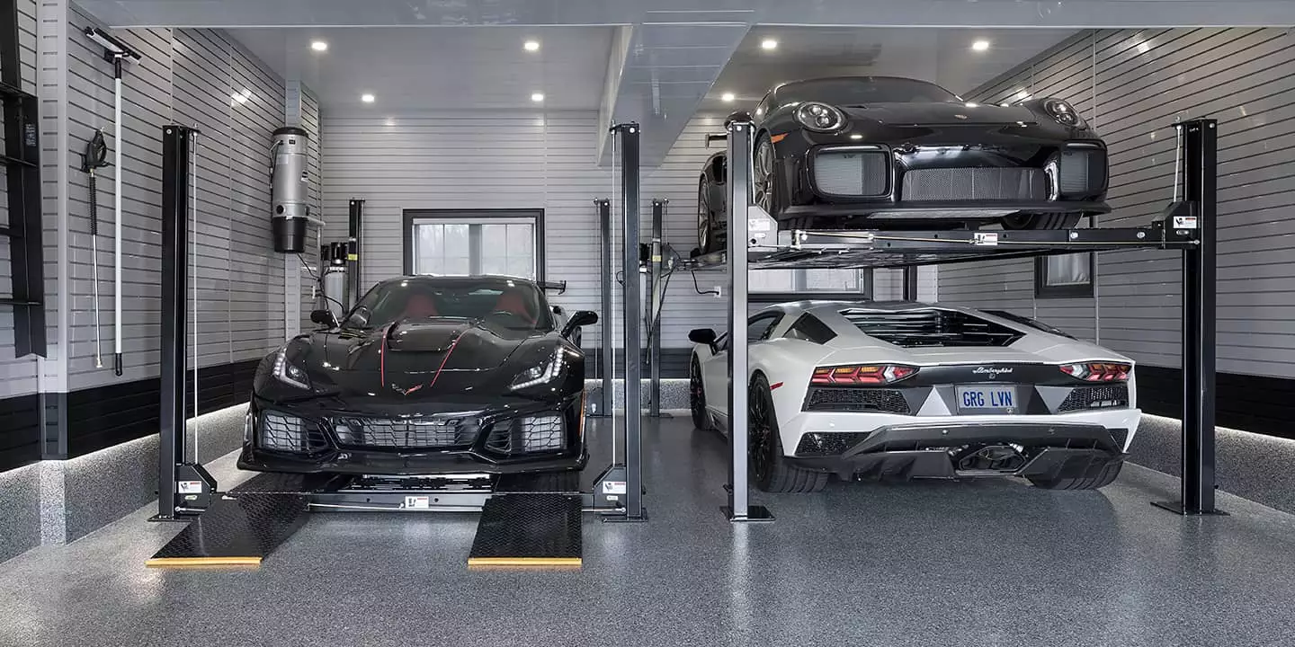 Double Car Lift Garage Garage Living